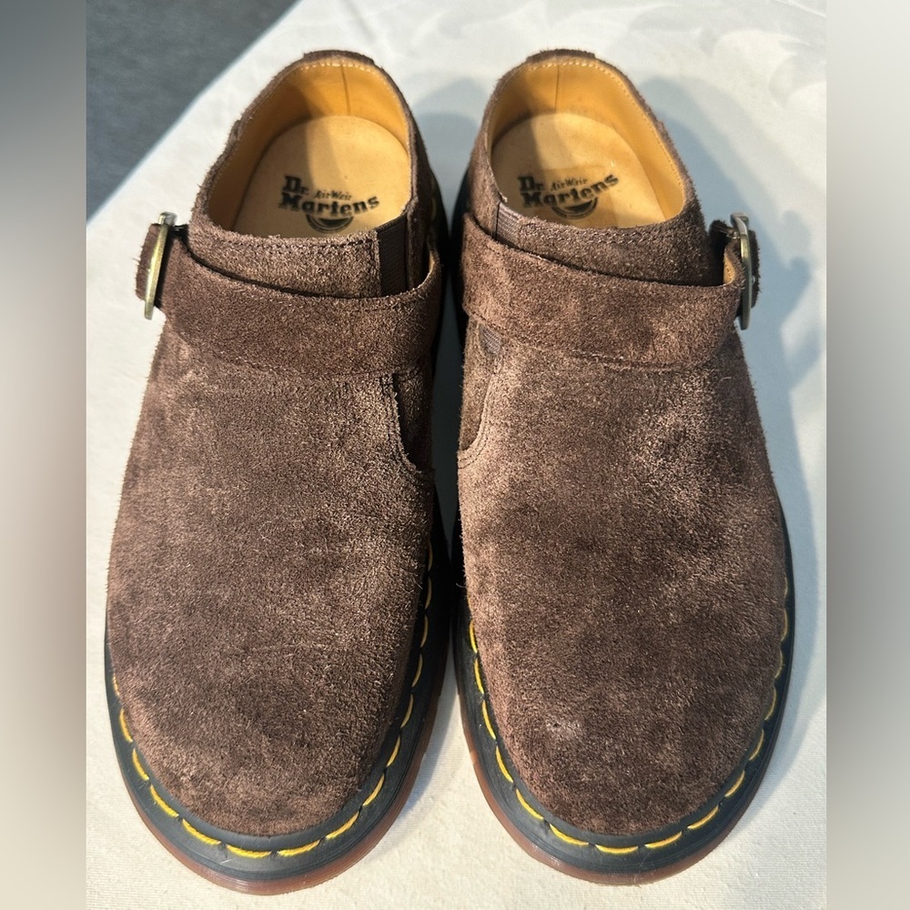 Dr Marten’s Men’s Isham Desert Oasis Suede Mules Sz 9 Like New